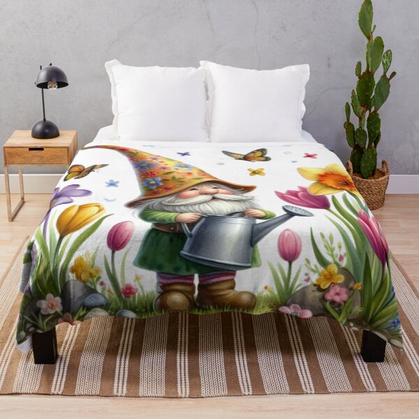 Item preview, Gnome,Flowers,Butterfly,Spring designed and sold by deniz kaya.