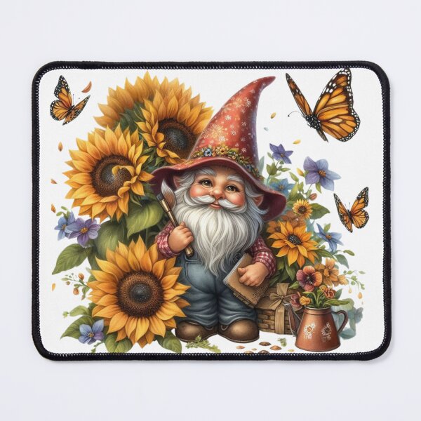 Item preview, Gnome,Sunflowers,Butterfly designed and sold by deniz kaya.