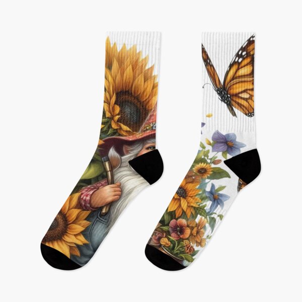 Item preview, Gnome,Sunflowers,Butterfly designed and sold by deniz kaya.
