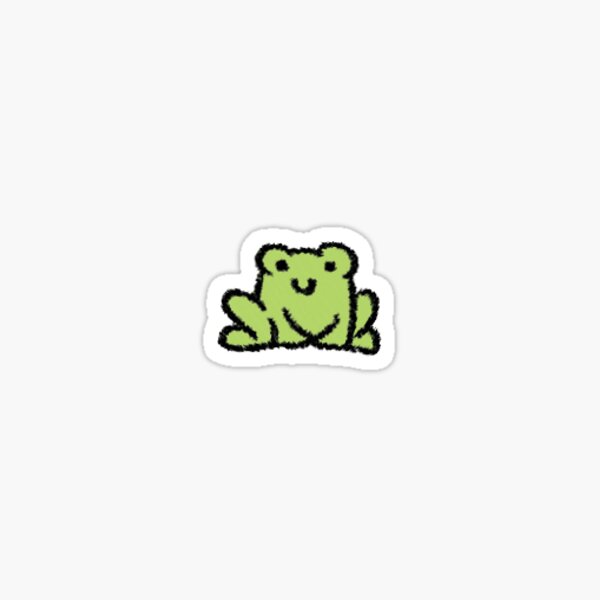 Comically Small Frog Sticker