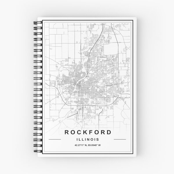 Artikelvorschau, Stadtplan von Rockford entworfen und verkauft von SHAMPAIN-ART-CO.
