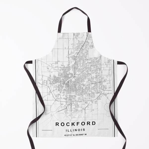 Item preview, Rockford City Map designed and sold by SHAMPAIN-ART-CO.