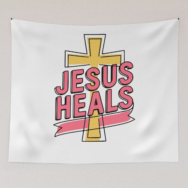 Item preview, Jesus Heals! Pink And Yellow designed and sold by PMCreative.