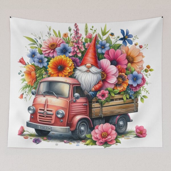 Item preview, Gnome,Flowers,Truck,Spring designed and sold by deniz kaya.