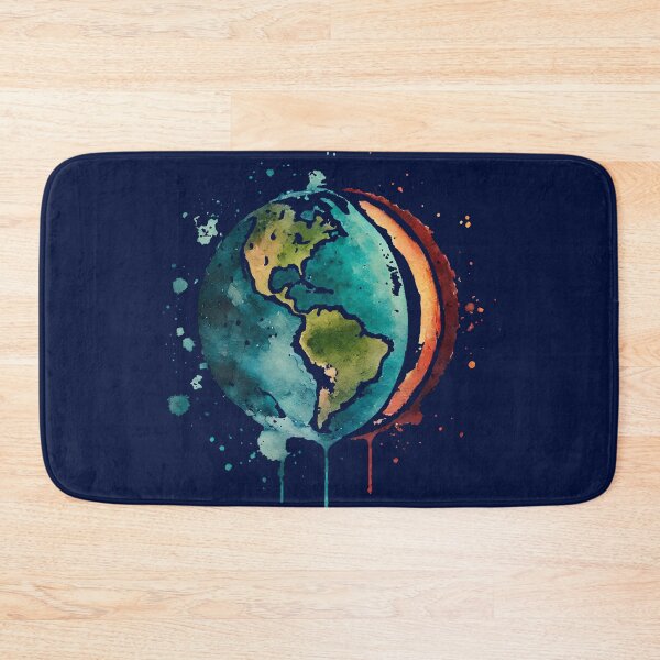 Item preview, Watercolor Earth: Abstract Planet Art designed and sold by LuminShadowArt.
