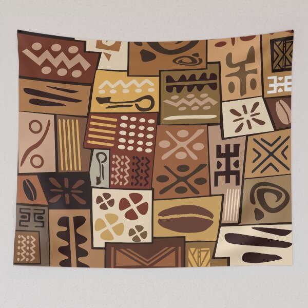 Item preview, African mud cloth Bogolan design designed and sold by Wolagno.