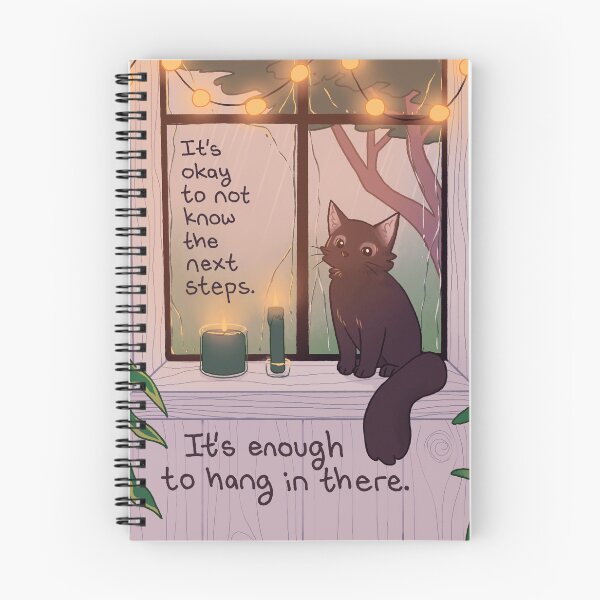 Item preview, "It's Okay to Not Know the Next Steps" Cozy Cat designed and sold by thelatestkate.