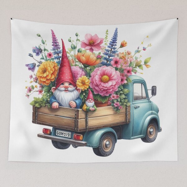Item preview, Gnome,Flowers,Truck,Spring designed and sold by deniz kaya.