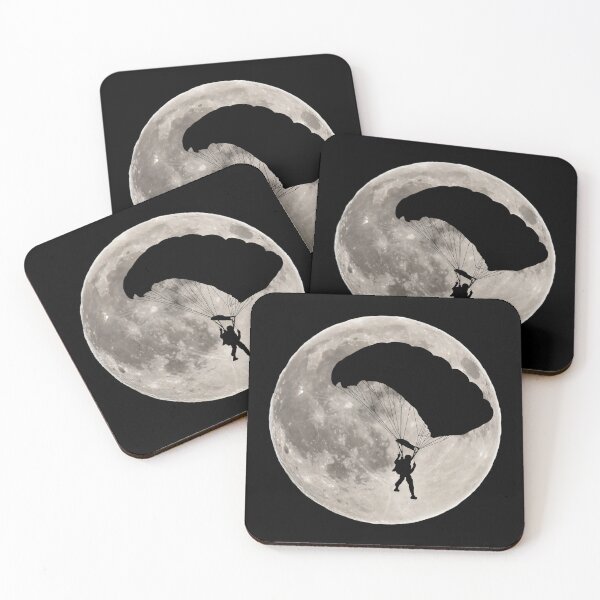 Item preview, Parachuting to the Moon Silhouette Tee designed and sold by GorinART.