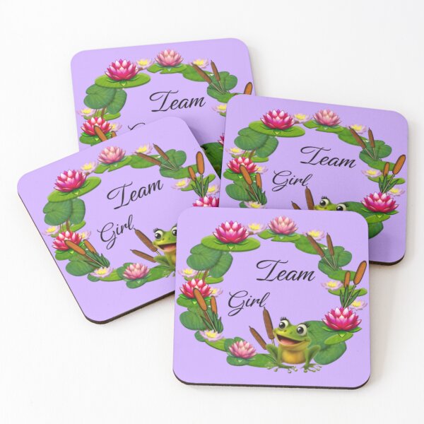 Item preview, Gender Reveal: Team Girl (Frog theme) - designed and sold by SparklingMoment.