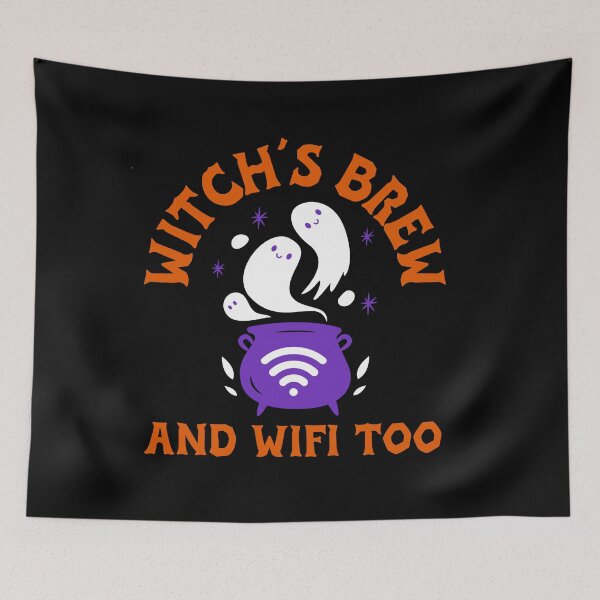 Item preview, Witch's Brew and Wifi Too - Tech Halloween designed and sold by Circle-Cats.