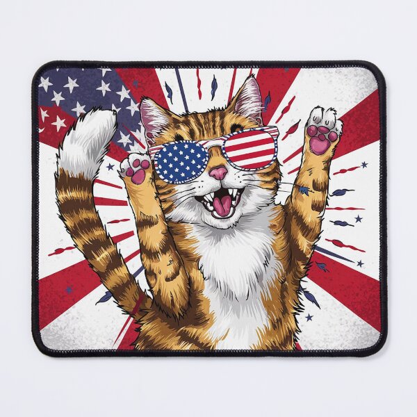 Item preview, Excitable 4th of July Cat With Toe Beans designed and sold by PinkGoddessLove.