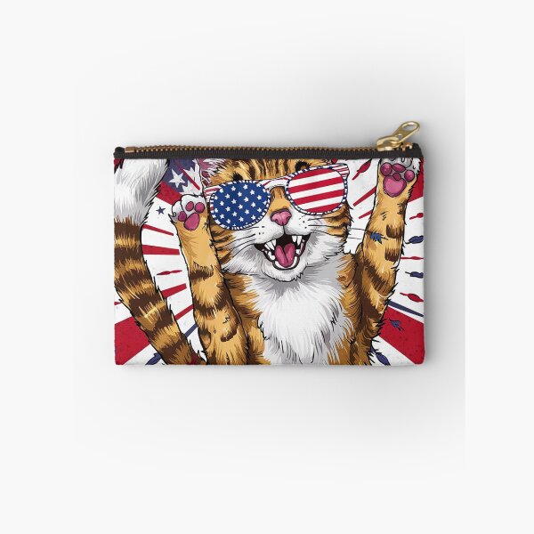 Item preview, Excitable 4th of July Cat With Toe Beans designed and sold by PinkGoddessLove.