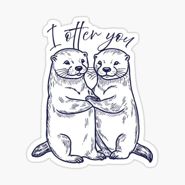 Item preview, I Otter You - Adorable Otters designed and sold by KociDesigns.