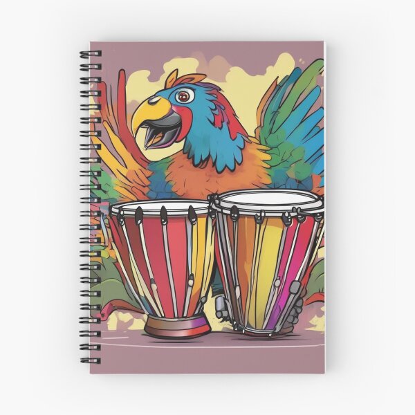 Item preview, Rumbero Parrot Playing Timbales designed and sold by butikoshop.
