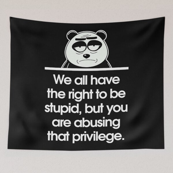 Item preview, We all have the right to be stupid, but you are abusing that privilege designed and sold by Sarcastic Panda.
