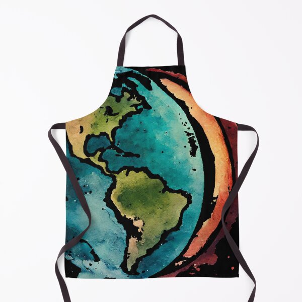 Item preview, Watercolor Earth: Abstract Planet Art designed and sold by LuminShadowArt.