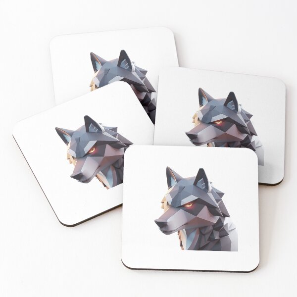 Item preview, Cartoon Style Wolf Logo Stickers, Logo, Illustration, Wall arts, Art Prints and More designed and sold by Kevin Lou.