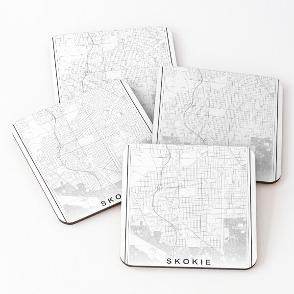 Item preview, Skokie City Map designed and sold by SHAMPAIN-ART-CO.
