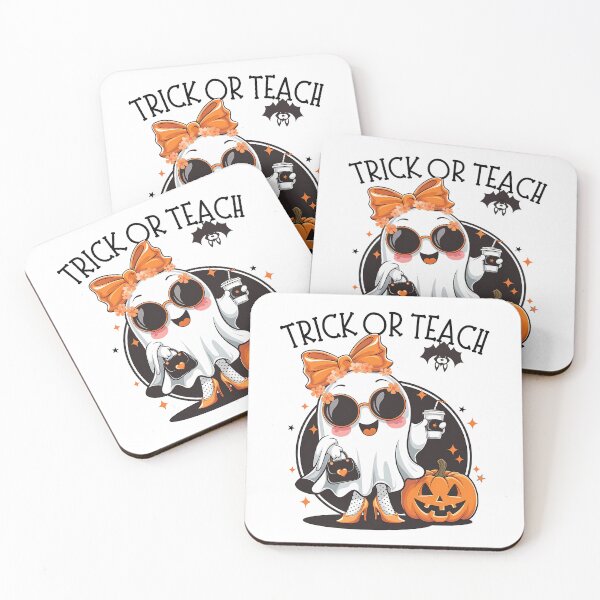 Item preview, Teacher Halloween Trick Or Teach Cute Ghost Coffee Pumpkins designed and sold by BloomMarch.