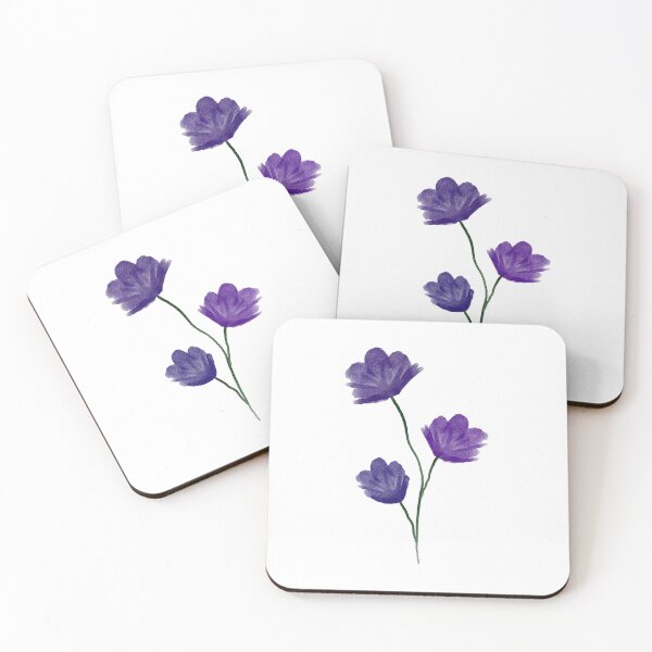 Item preview, Purple Watercolor Flowers Painting designed and sold by AveryZi.