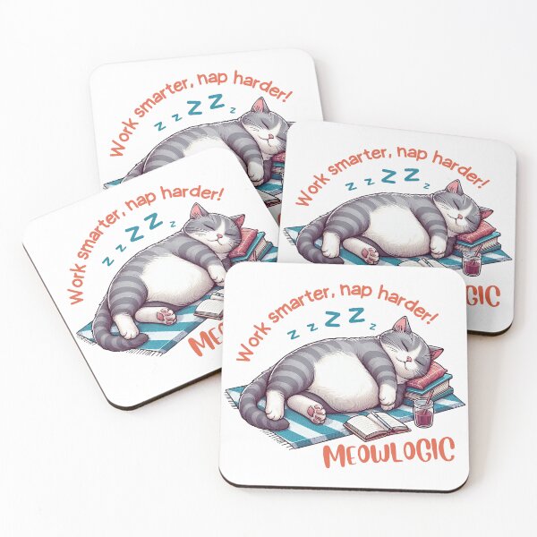 Item preview, meowlogic work smarter nap harder designed and sold by digilabs.