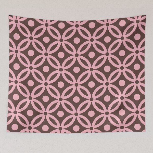 Item preview, Pretty Intertwined Ring and Dot Pattern Pink & Brown designed and sold by tonymagnerart.