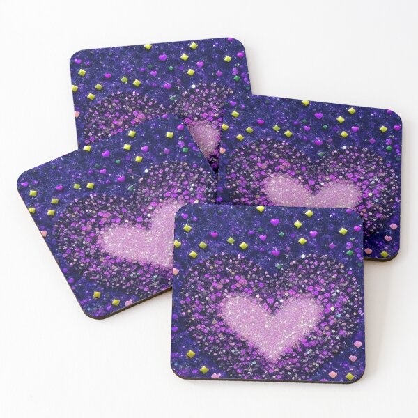 Item preview, Pink Heart Glitter designed and sold by TheDarkWardrobe.