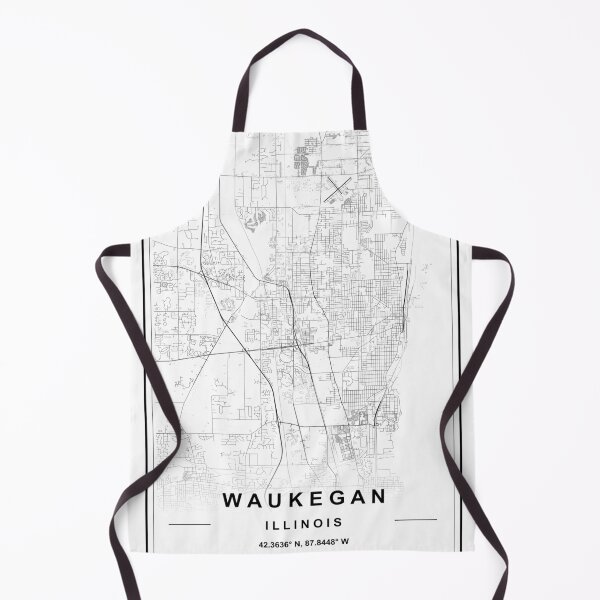 Item preview, Waukegan City Map designed and sold by SHAMPAIN-ART-CO.