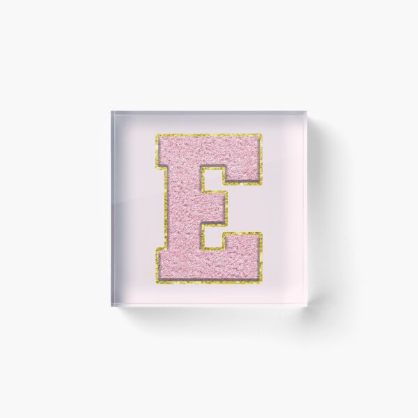 Item preview, E Preppy Varsity Letter Patch designed and sold by Creative Brat Design Studio.