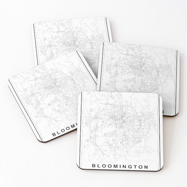 Item preview, Bloomington City Map designed and sold by SHAMPAIN-ART-CO.
