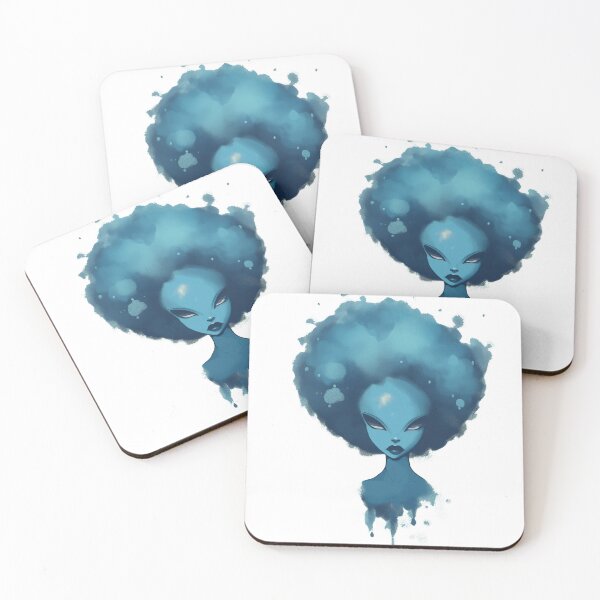 Item preview, Alien with an afro designed and sold by Zen Lael.