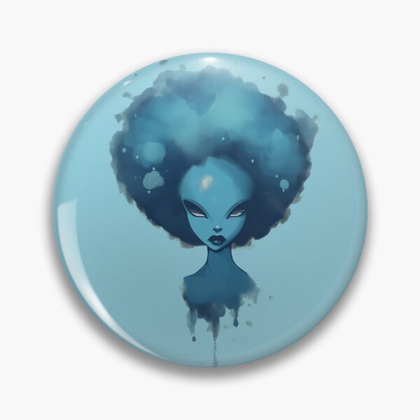 Item preview, Alien with an afro designed and sold by Zen Lael.