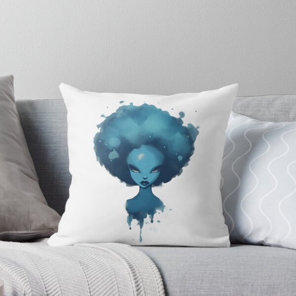 Item preview, Alien with an afro designed and sold by Zen Lael.