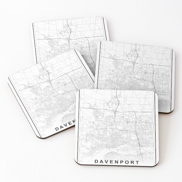 Item preview, Davenport City Map designed and sold by SHAMPAIN-ART-CO.