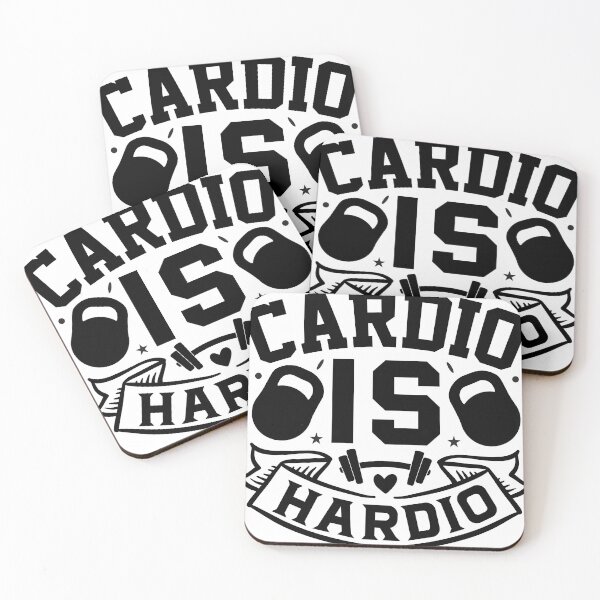 Item preview, Cardio Is Hardio Funny Workout Quote designed and sold by NiceQuotesBro.