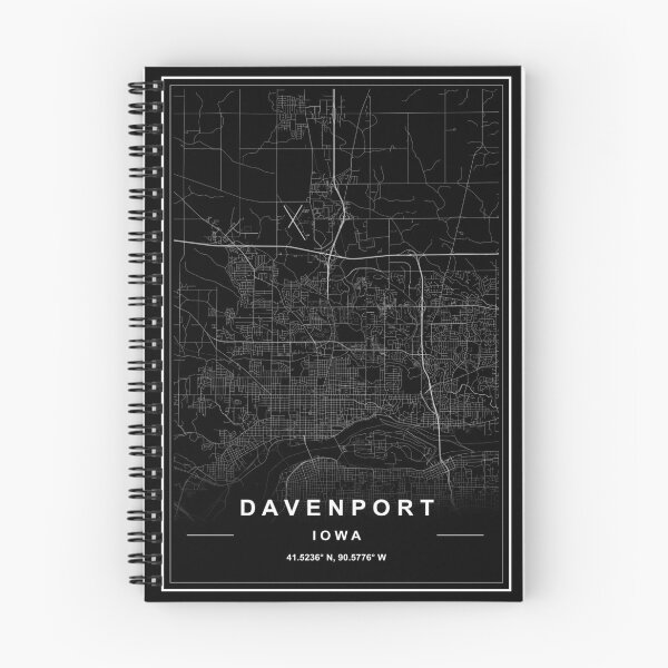 Aperçu de l'œuvre Carte de la ville de Davenport créée et vendue par SHAMPAIN-ART-CO.