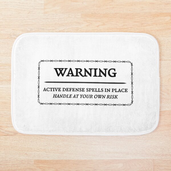 Item preview, Warning: Active Defense Spells Label designed and sold by CatchiBatchi.