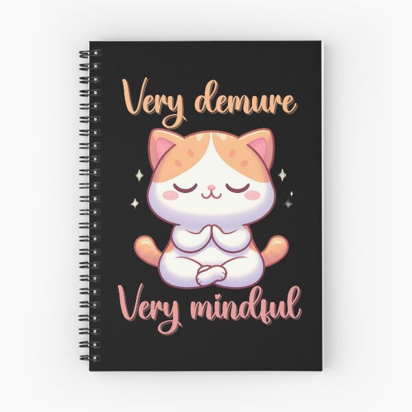 Item preview, Very Demure Very Mindful Meditation Cat designed and sold by ArtDesignMC.