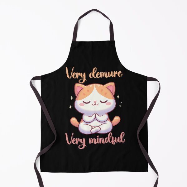 Item preview, Very Demure Very Mindful Meditation Cat designed and sold by ArtDesignMC.