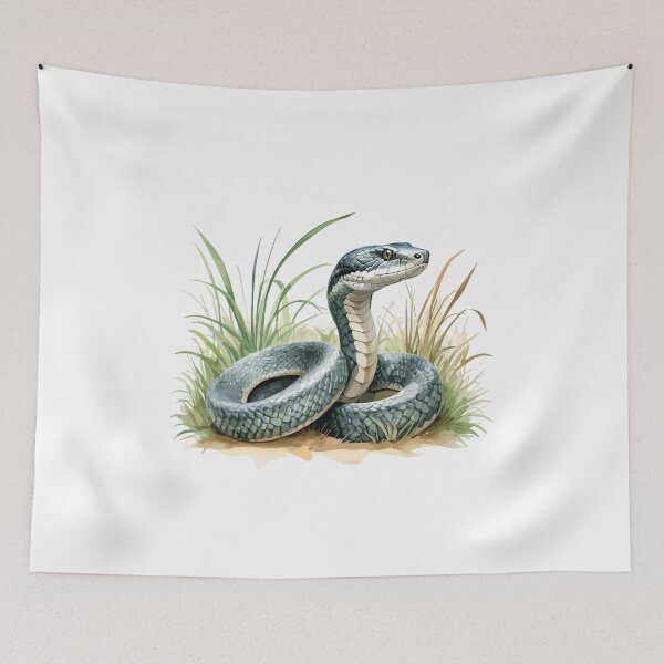 Item preview, Watercolor Cobra in the Grass designed and sold by MaateoDesign.