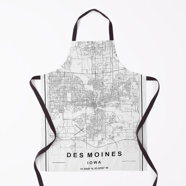 Item preview, Des Moines City Map designed and sold by SHAMPAIN-ART-CO.