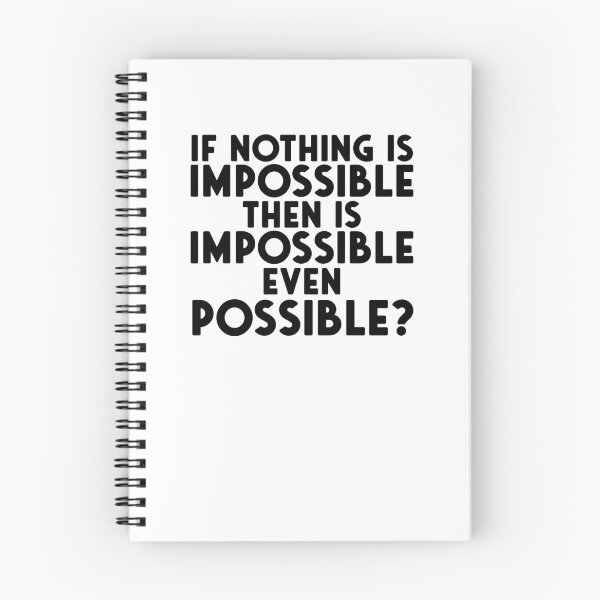 Aperçu de l'œuvre L'impossible est-il possible ? - Impression noire créée et vendue par GraphicsMark.