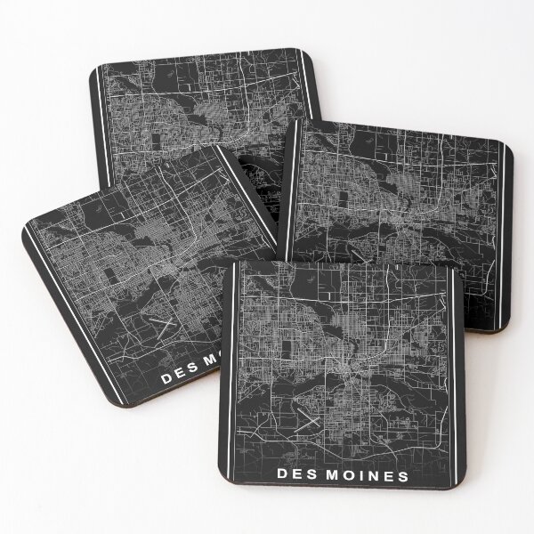 Item preview, Des Moines City Map designed and sold by SHAMPAIN-ART-CO.