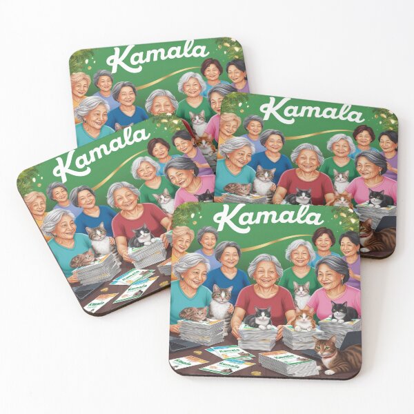 Aperçu de l'œuvre campagne des dames-chats pour kamala créée et vendue par VibeTwist.