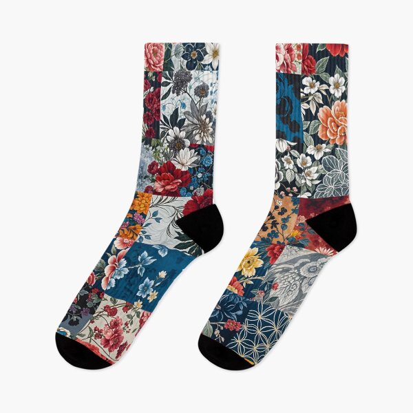 Item preview, Boho Floral Noir Patchwork designed and sold by meggydesigns.