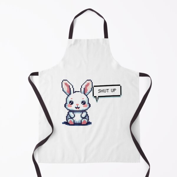 Item preview, Cute bunny shut up pixel art designed and sold by CaraVendetta.