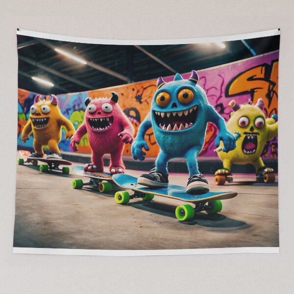 Item preview, "Monsters on Wheels: Fun at the Skatepark" designed and sold by Sartawsky.