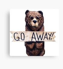 Go Away Bear Canvas Print