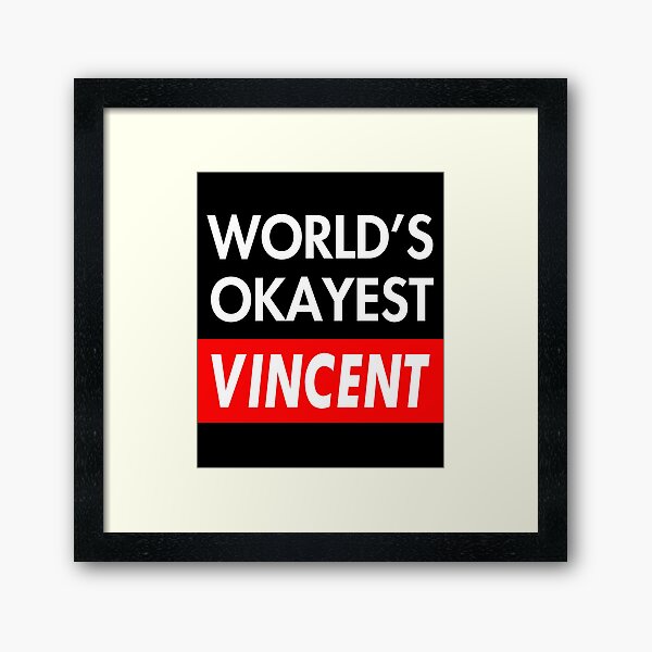 Aperçu de l'œuvre Vincent Nom Le meilleur Vincent du monde créée et vendue par Leo-Cay.